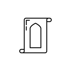 prayer rug line icon. minimal, simple, clean concept. used for icon, logo, symbol, sign