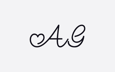 Heart Logo icon symbol design with Letter. Love font circle sign. love logo and heart font design symbol