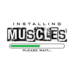 T shirt graphics slogan vector design Muscles workout gym fitness body building