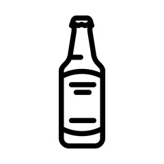 beer drink bottle line icon vector illustration
