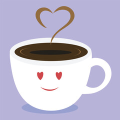 cup of coffee with heart