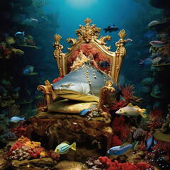 Fototapeta premium Imaginary character in a completely futuristic and dreamlike fairy-tale setting