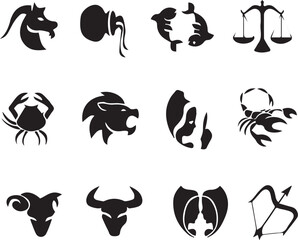 vector horoscope and astrology icon drawing designs