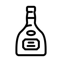 tequila drink bottle line icon vector illustration