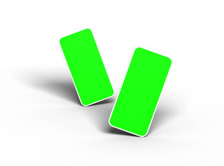 Unbranded Smartphone Template with Customizable Design for UI/UX Product Showcase. 3D Render