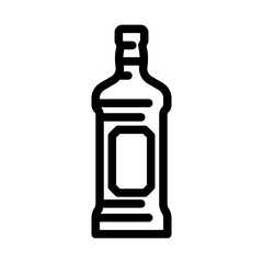 whiskey drink bottle line icon vector illustration