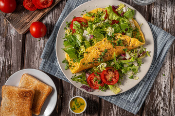 Homemade vegetarian omelette