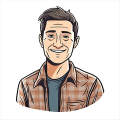 A man with a face and expression that is happy and full of joy