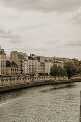 Fototapeta na wymiar Paisaje de París sobre el rio sena