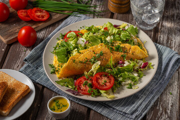 Homemade vegetarian omelette