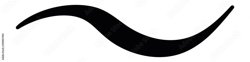 Poster abstract wavy thin line. squiggle elements banner. pattern with scribble, wiggle and undulate. vecto