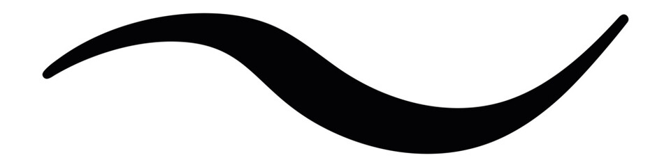 Abstract wavy thin line. Squiggle elements banner. Pattern with scribble, wiggle and undulate. Vector isolated illustration