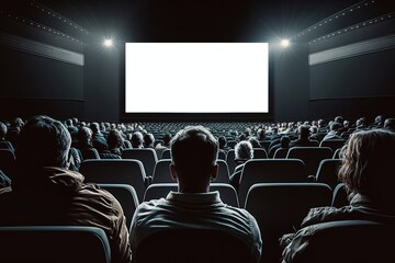 people are watching a movie in the cinema, generative ai..