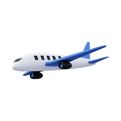 3d illustration of a passenger plane