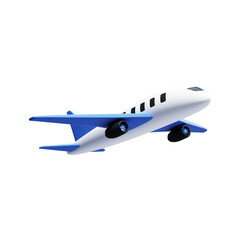 3d Airplane icon in flight. Air transport, travel.