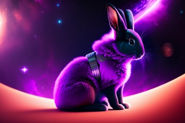 easter bunny in the dark