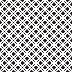Vector seamless models. Modern stylish texture. Composition from regularly repeating geometrical element. Monochrome, simple. Vector illustrations.