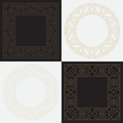Pattern. Postcard. Venzel, decorative frame. Logo, template, labels and icons. Vector.