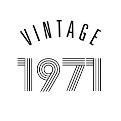 1971 vintage retro t shirt design vector 