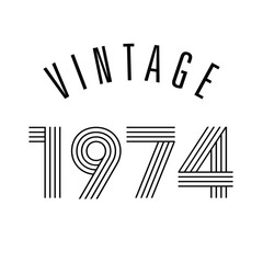 1974 vintage retro t shirt design vector 