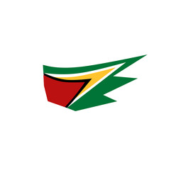 Guyana flag icon, illustration of national flag design with elegance concept, perfect for independence design