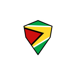 Guyana flag icon, illustration of national flag design with elegance concept, perfect for independence design