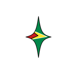 Guyana flag icon, illustration of national flag design with elegance concept, perfect for independence design