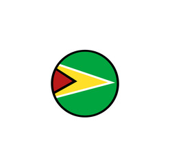 Guyana flag icon, illustration of national flag design with elegance concept, perfect for independence design
