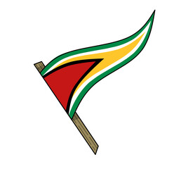 Guyana flag icon, illustration of national flag design with elegance concept, perfect for independence design
