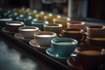 Obraz na płótnie Canvas hot cup of coffee. generative ai