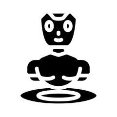 modern chat bot glyph icon vector illustration