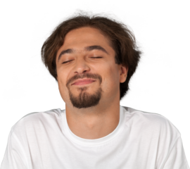 Portrait of young handsome man isolated on white background