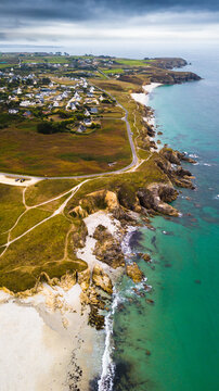 Picturesque Beaches Of Plouarzel At The Finistere Atlantic Coast In Brittany, France