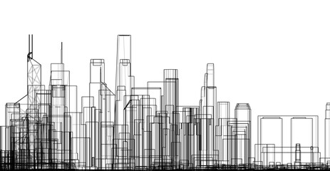 abstract city skyline