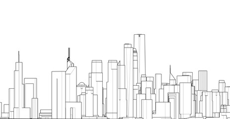 Obraz premium abstract city skyline