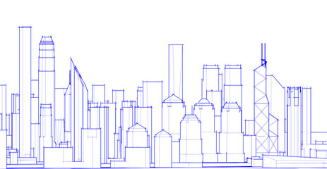 abstract city skyline