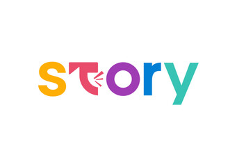 funny story talk and speak logotype vector