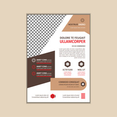 Corporate Business Flyer Template Simple and clean A4 Size with Bleed Vector design