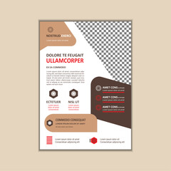 Corporate Business Flyer Template Simple and clean A4 Size with Bleed Vector design