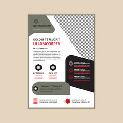 Corporate Business Flyer Template Simple and clean A4 Size with Bleed Vector design