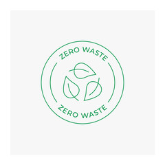 Zero waste vector icon, editable stroke