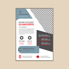 Corporate Business Flyer Template Simple and clean A4 Size with Bleed Vector design