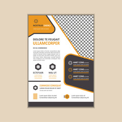 Corporate Business Flyer Template Simple and clean A4 Size with Bleed Vector design	
