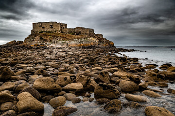 Fort L'Ilette At Village Le Conquet At The Finistere Atlantic Coast In Brittany, France