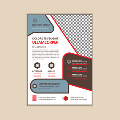 Corporate Business Flyer Template Simple and clean A4 Size with Bleed Vector design	
