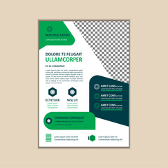 Corporate Business Flyer Template Simple and clean A4 Size with Bleed Vector design	
