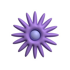 3D flower isolated