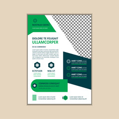 Obraz premium Corporate Business Flyer Template Simple and clean A4 Size with Bleed Vector design 