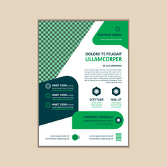 Corporate Business Flyer Template Simple and clean A4 Size with Bleed Vector design	
