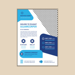 Corporate Business Flyer Template Simple and clean A4 Size with Bleed Vector design	
